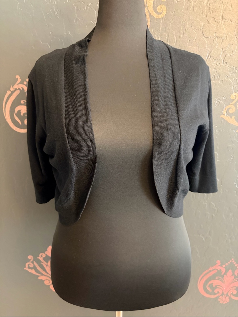 Mossimo Supply Co. Black Cropped Open-Front Bolero Shrug